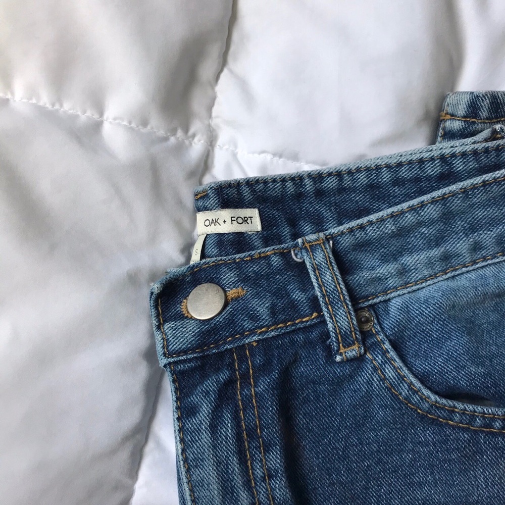 OAK+FORT high waisted ankle jeans